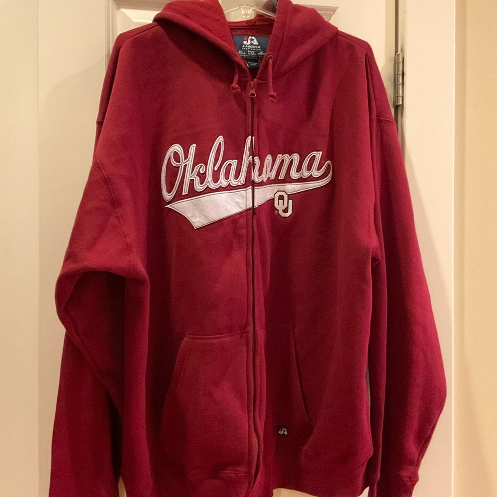 Men’s XXL Oklahoma Sooners Zip Front Hoodie